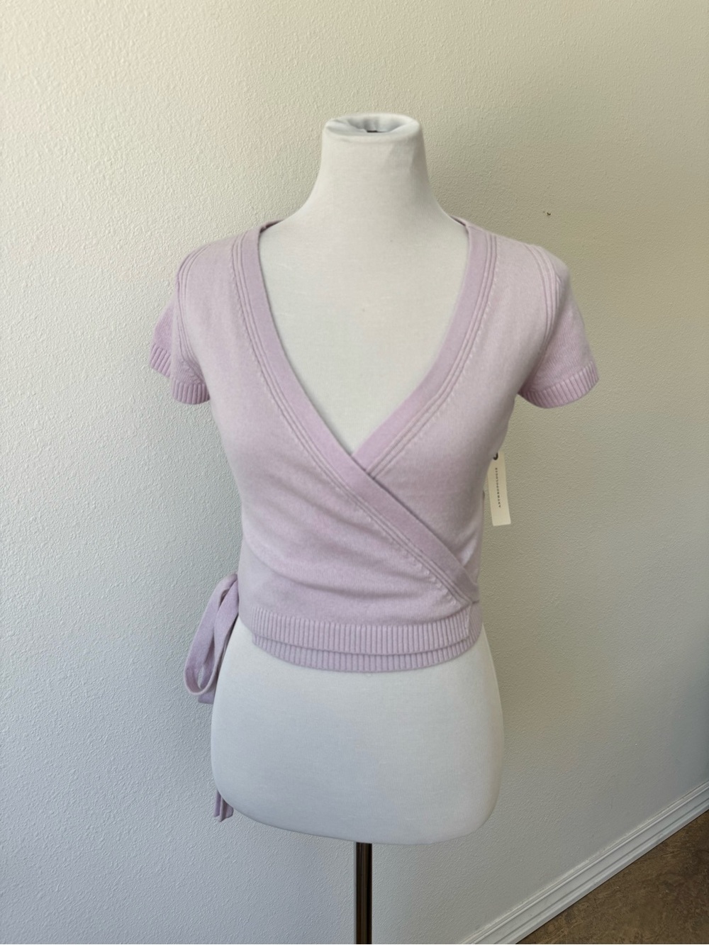NWT Anthropologie Light Purple Wrap Top